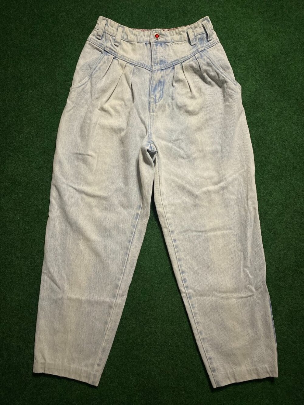 Vintage Women’s Bugle Boy Western Rider-Style Baggy Jeans Stone-Wash 5